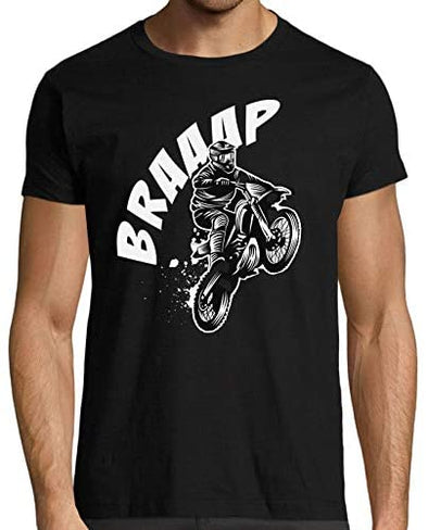 T-Shirt Noir Motocross Braaap