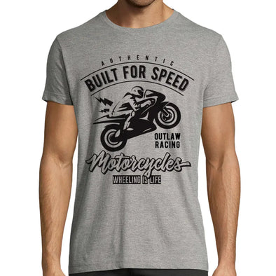 T-Shirt Moto Gris chiné Built for speed Maxi-Shirt