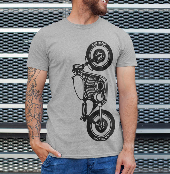 T-Shirt Motorcycle Lifestyle, gris chiné