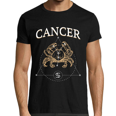 T-Shirt noir Cancer | 100% coton | Signe Astrologique | Horoscope | Astrologie
