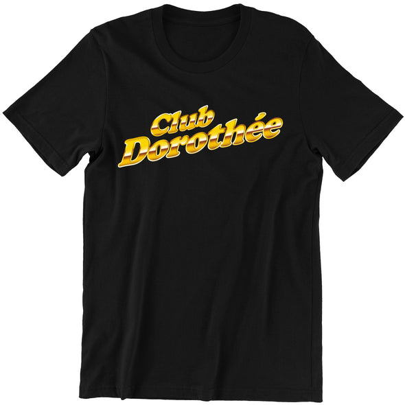 T-Shirt noir imprimé Club Dorothée | coupe homme ou femme | personnalisable (facultatif) 100% coton | idée cadeau vintage