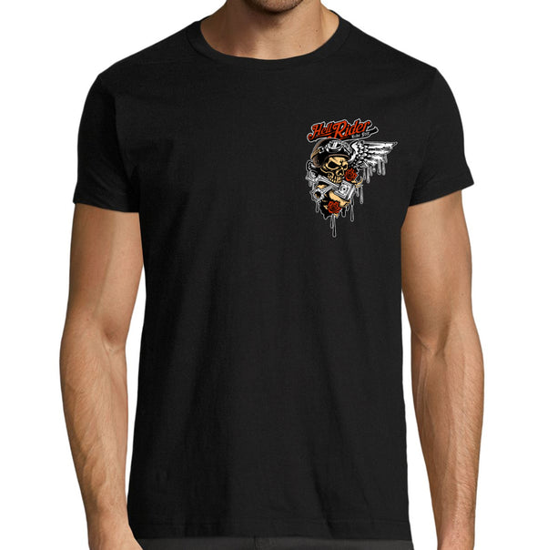 T-Shirt noir logo Coeur Hell Rider