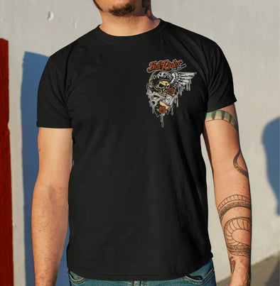 T-Shirt noir logo Coeur Hell Rider Maxi-Shirt