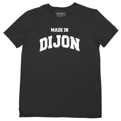 T-Shirt Noir Homme Nom de Ville Made in Dijon