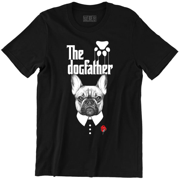 T-Shirt The Dogfather | Chien Bulldog Français | idée cadeau humour animaux | 100% coton