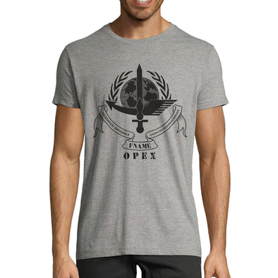 T-Shirt Logo Face Armée FNAME Opex Gris Chiné