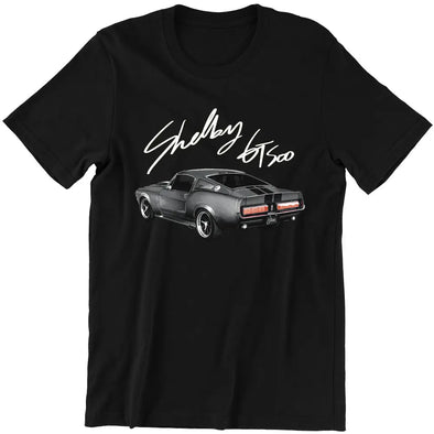 T-Shirt noir Homme Illustration Shelby gt 500 | 100% coton Maxi-Shirt