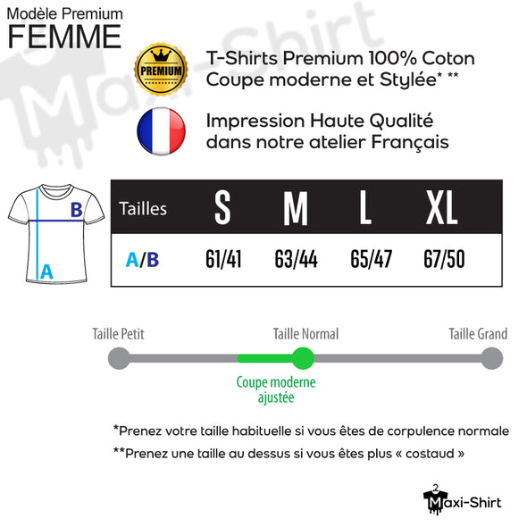T-Shirt Femme coupe Fit Noir | Skull Hands Rock | 100% coton | idée cadeau fan de métal