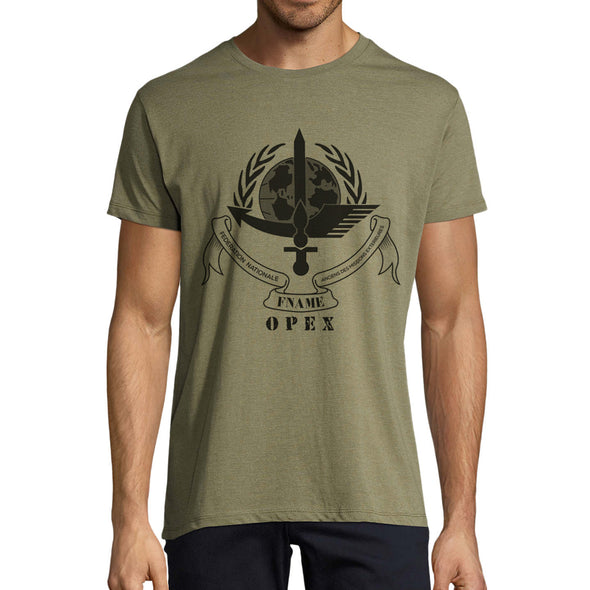 T-Shirt Logo Face Armée FNAME Opex Kaki Chiné