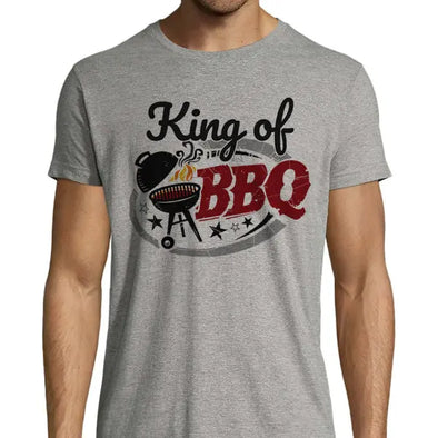 T-Shirt King of BBQ gris chiné Maxi-Shirt