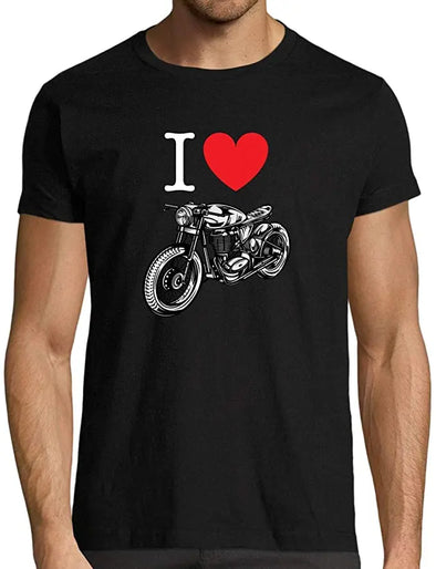 T-Shirt Noir I Love Motorcycles Maxi-Shirt