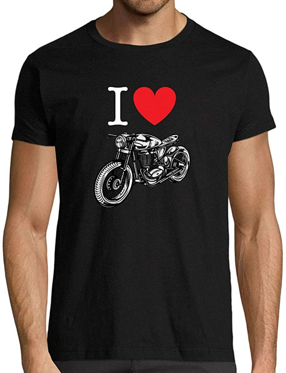 T-Shirt Noir I Love Motorcycles