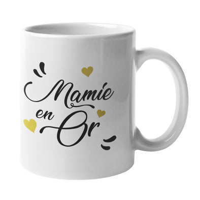 Mug Mamie en Or, idée cadeau grand-mère
