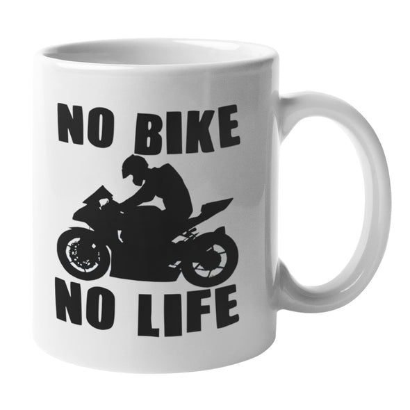Mug No bike no Life, idée cadeau motard