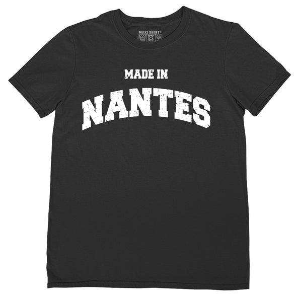 T-Shirt Noir Homme Nom de Ville Made in Nantes