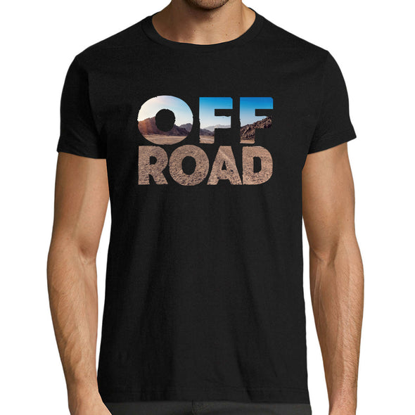 T-Shirt Noir imprimé logo OFF ROAD desert
