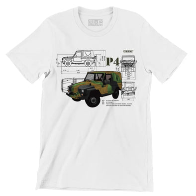T-Shirt P4 voiture armée de terre, 100% coton, imprimé en France Maxi-Shirt