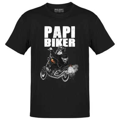 T-Shirt Papi Biker, idée cadeau Motard, personnalisable avec votre texte (facultatif)