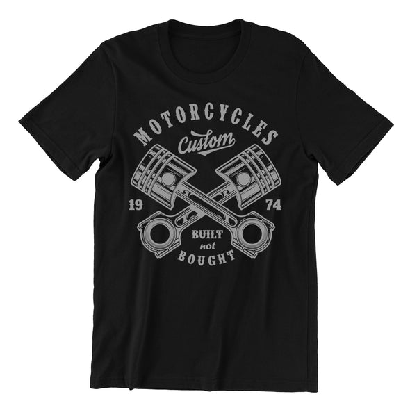 T-Shirt Noir Motorcycles Custom pistons