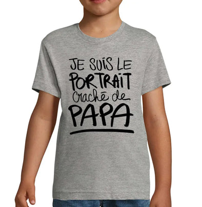 T-Shirt Enfant Portrait Craché Papa Maxi-Shirt
