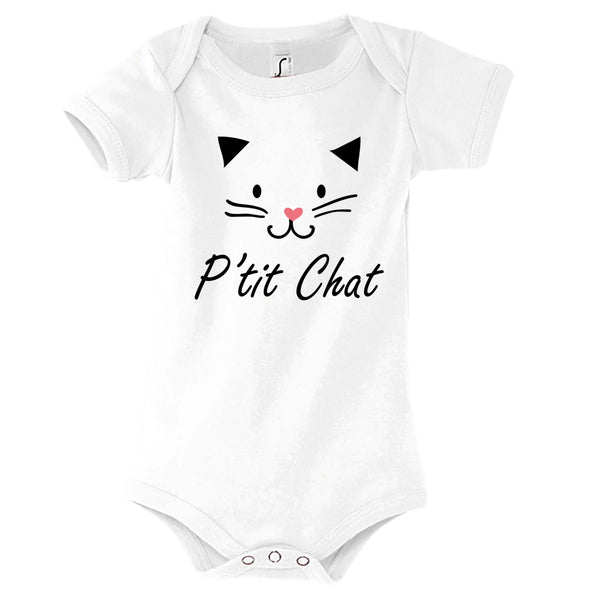 Body pour Bébé "P'tit Chat" | 100% coton | idée cadeau naissance
