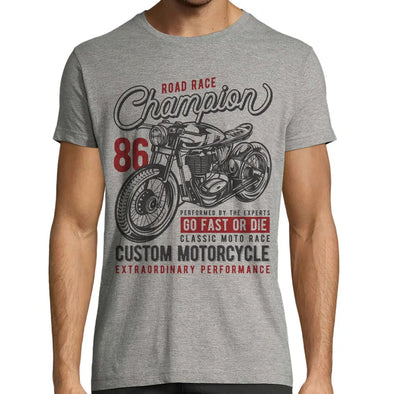 T-Shirt Motard Road Race Champion, gris chiné Maxi-Shirt