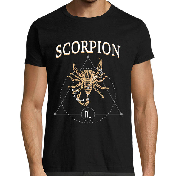T-Shirt noir Scorpion | 100% coton | Signe Astrologique | Horoscope | Astrologie