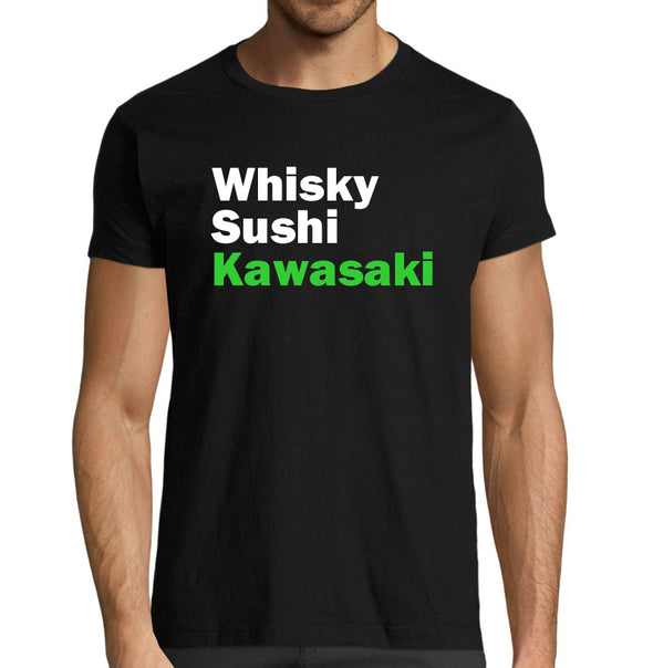 T-Shirt humour moto, sushi kawa