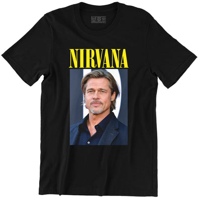 T-Shirt humour Erreur Nirvana | Brad Pitt | vintage old school | idée cadeau drôle | 100% coton