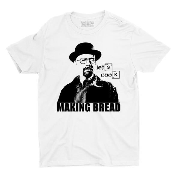 T-Shirt Heinsenberg Let's Cook | making bread | humour parodie | 100% coton | idée cadeau fan breaking bad