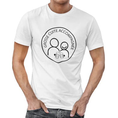 T-Shirt humour apero Grosse cuite accompagnée | 100% coton, coupe regular | idée cadeau jeune permis Maxi-Shirt