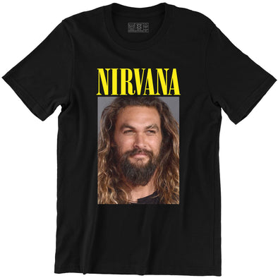 T-Shirt humour Erreur Nirvana | Jason Momoa | vintage old school | idée cadeau drôle | 100% coton