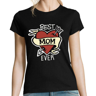 Tee shirt femme Best Mom Ever | Idée cadeau fête des mères | tshirt maman 100% coton