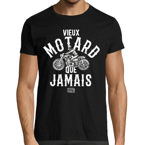 T-Shirt Noir Vieux Motard que Jamais 2nd edition
