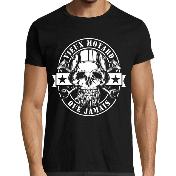 T-Shirt Noir Vieux motard que jamais 1st edition