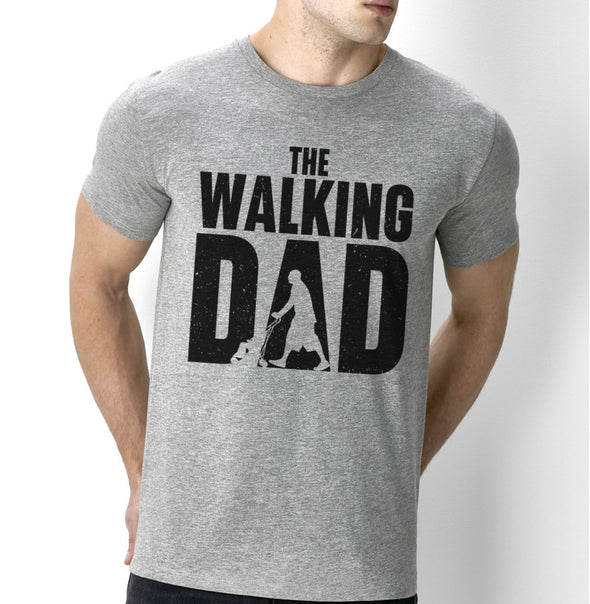 T-Shirt homme The Walking Dad | 100% coton, coupe régulière | doux et confortable | idée cadeau fête des pères