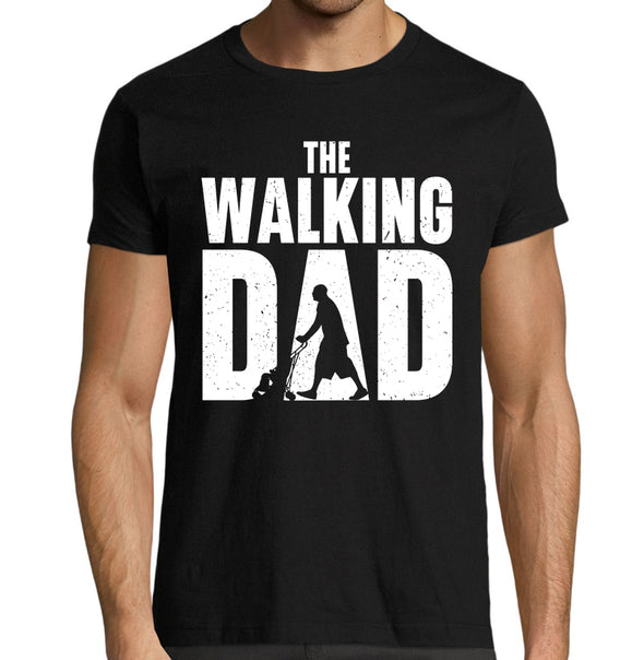 T-Shirt homme The Walking Dad | 100% coton, coupe régulière | doux et confortable | idée cadeau fête des pères